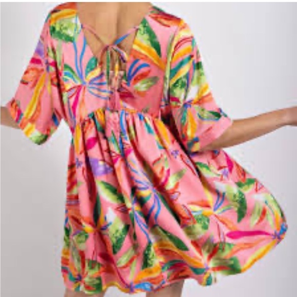 Gigio Dresses | Gigio Floral Mini Dress. Over-Sized,Excellent Cond.,Size Medium - Picture 6 of 10